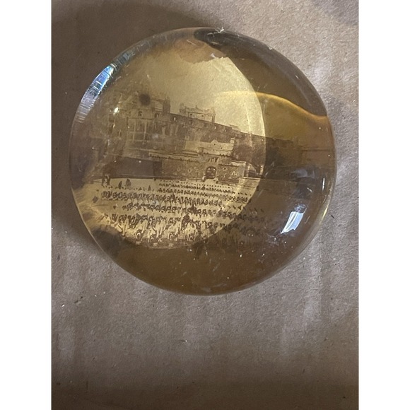 Unmarked Other - Antique Rome Colosseum Glass Paperweight Grand Tour Souvenir c.1900–1930